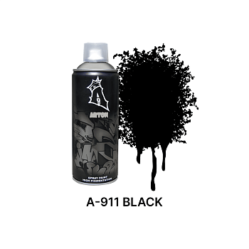 Аэрозольная краска для графити и дизайна "ARTON" A911-800 BLАCK 800мл